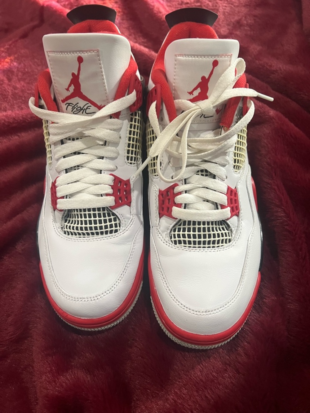 Jordan White and Red Retro Basketball Sneakers SOLD